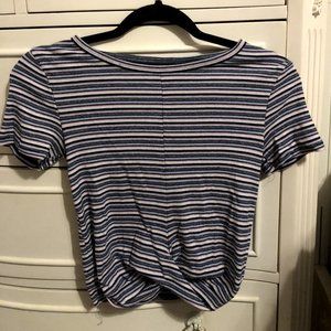 Hollister Medium Striped T-Shirt with Wrapped Waist